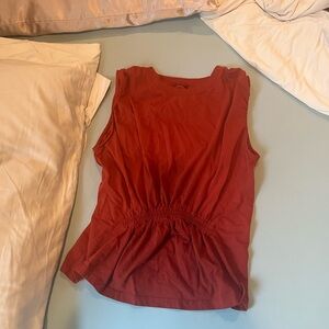 Women's Sleeveless Top in Red Orange